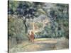 View of Sacre-Coeur Through Trees, Paris 1905-Pierre-Auguste Renoir-Stretched Canvas