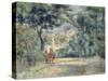 View of Sacre-Coeur Through Trees, Paris 1905-Pierre-Auguste Renoir-Stretched Canvas