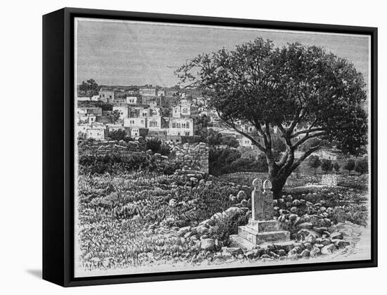 View of Safed, from 'La Syrie D'Aujourd'Hui. Voyages Dans La Phenicie, Le Liban Et La Judee.…-null-Framed Stretched Canvas