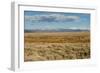 View of sagebrush prairie habitat, with distant mountain range, Walden, Colorado-Chris & Tilde Stuart-Framed Photographic Print