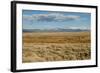 View of sagebrush prairie habitat, with distant mountain range, Walden, Colorado-Chris & Tilde Stuart-Framed Photographic Print