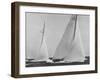 View of Sailboats Intrepid and Columbia During the America's Cup Trials-George Silk-Framed Photographic Print