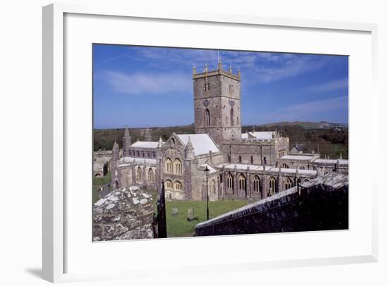 View of Saint David's Cathedral, Saint Davids, Pembrokeshire, Wales, 12th-19th Century-null-Framed Giclee Print