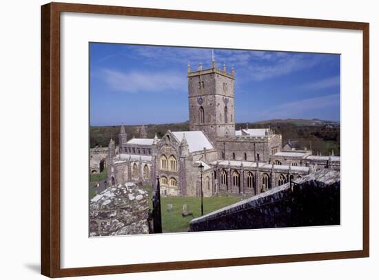 View of Saint David's Cathedral, Saint Davids, Pembrokeshire, Wales, 12th-19th Century-null-Framed Giclee Print