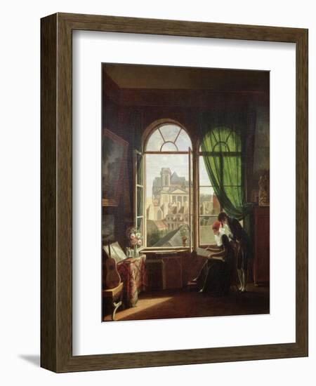 View of Saint-Eustache Church from a House on Rue Platriere Or, the Artist's Interior, circa 1810-Martin Drolling-Framed Giclee Print