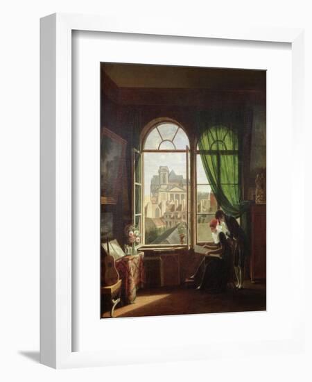 View of Saint-Eustache Church from a House on Rue Platriere Or, the Artist's Interior, circa 1810-Martin Drolling-Framed Giclee Print