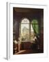 View of Saint-Eustache Church from a House on Rue Platriere Or, the Artist's Interior, circa 1810-Martin Drolling-Framed Giclee Print