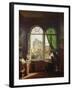 View of Saint-Eustache Church from a House on Rue Platriere Or, the Artist's Interior, circa 1810-Martin Drolling-Framed Giclee Print