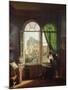 View of Saint-Eustache Church from a House on Rue Platriere Or, the Artist's Interior, circa 1810-Martin Drolling-Mounted Giclee Print