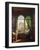 View of Saint-Eustache Church from a House on Rue Platriere Or, the Artist's Interior, circa 1810-Martin Drolling-Framed Giclee Print
