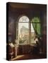 View of Saint-Eustache Church from a House on Rue Platriere Or, the Artist's Interior, circa 1810-Martin Drolling-Stretched Canvas