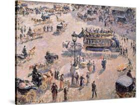 View of Saint-Lazare Square with Horse-Drawn Vehicle 1893-Canaletto-Stretched Canvas