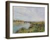 View of Saint-Mammes, C.1880-Alfred Sisley-Framed Giclee Print