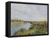 View of Saint-Mammes, C.1880-Alfred Sisley-Framed Stretched Canvas