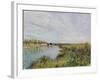 View of Saint-Mammes, C.1880-Alfred Sisley-Framed Giclee Print