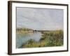 View of Saint-Mammes, C.1880-Alfred Sisley-Framed Giclee Print