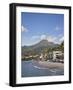 View of Saint-Pierre Showing Mount Pelee in Background, Martinique, Lesser Antilles, West Indies-Adina Tovy-Framed Photographic Print