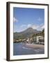 View of Saint-Pierre Showing Mount Pelee in Background, Martinique, Lesser Antilles, West Indies-Adina Tovy-Framed Photographic Print