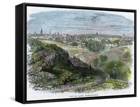 View of Salem, Massachusetts, USA, C1860-null-Framed Stretched Canvas