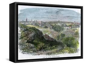 View of Salem, Massachusetts, USA, C1860-null-Framed Stretched Canvas