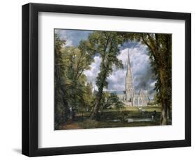 'View of Salisbury Cathedral from the Bishop's Grounds', Wiltshire, c1822-John Constable-Framed Premium Giclee Print