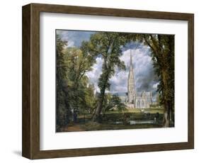 'View of Salisbury Cathedral from the Bishop's Grounds', Wiltshire, c1822-John Constable-Framed Giclee Print