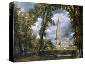 'View of Salisbury Cathedral from the Bishop's Grounds', Wiltshire, c1822-John Constable-Stretched Canvas