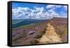 View of Salt Cellar Rock Formation near Ladybower Reservoir, Peak District National Park-Frank Fell-Framed Stretched Canvas