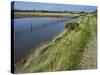 View of Salt Marshes from the Solent Way Footpath, New Forest National Park, Lymington, Hampshire, -David Hughes-Stretched Canvas