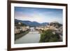 View of Salzach River and Hohensalzburg Castle above The Old City, Salzburg, Austria, Europe-Jane Sweeney-Framed Photographic Print