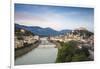 View of Salzach River and Hohensalzburg Castle above The Old City, Salzburg, Austria, Europe-Jane Sweeney-Framed Photographic Print