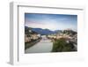 View of Salzach River and Hohensalzburg Castle above The Old City, Salzburg, Austria, Europe-Jane Sweeney-Framed Photographic Print
