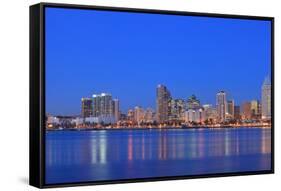 View of San Diego Skyline from Coronado Island, California, USA-Stuart Westmorland-Framed Stretched Canvas