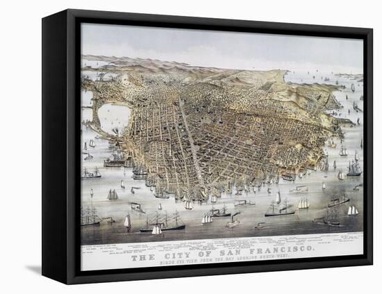 View of San Francisco, 1878-Currier & Ives-Framed Stretched Canvas