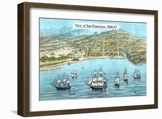 View of San Francisco, Formerly Yerba Buena, in 1846-7. before the Discovery of Gold-Bosqui & Co-Framed Art Print