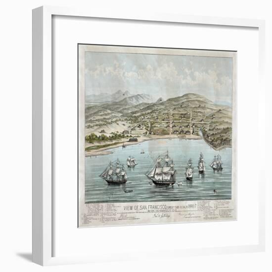 View of San Francisco, Formerly Yerba Buena, in 1846-7-null-Framed Giclee Print