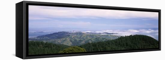 View of San Francisco from Mt Tamalpais, Marin County, California, USA-null-Framed Stretched Canvas