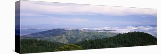 View of San Francisco from Mt Tamalpais, Marin County, California, USA-null-Stretched Canvas