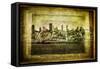 View of San Francisco Skyline in Vintage Filtered Textured Style-MartinM303-Framed Stretched Canvas