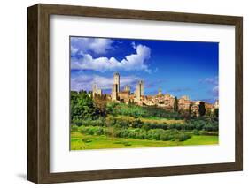 View of  San Gimignano - Medieval Town of Toscana, Italy-Maugli-l-Framed Photographic Print