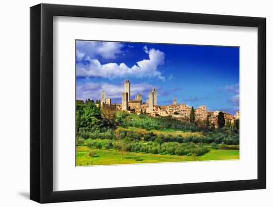 View of  San Gimignano - Medieval Town of Toscana, Italy-Maugli-l-Framed Photographic Print