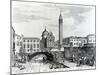 View of San Giorgio Dei Greci and the Flanginian School, Venice (Engraving)-Italian-Mounted Giclee Print