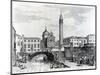 View of San Giorgio Dei Greci and the Flanginian School, Venice (Engraving)-Italian-Mounted Premium Giclee Print