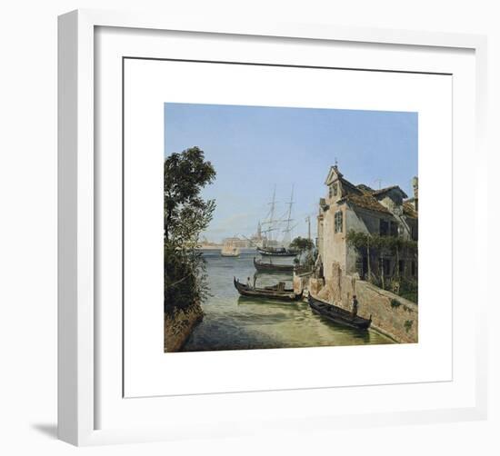 View of San Giorgio Maggiore in Venice-Jakob Alt-Framed Premium Giclee Print