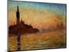 View of San Giorgio Maggiore, Venice by Twilight, 1908-Claude Monet-Mounted Giclee Print