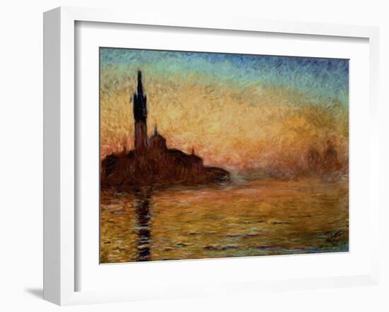 View of San Giorgio Maggiore, Venice by Twilight, 1908-Claude Monet-Framed Giclee Print