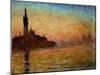 View of San Giorgio Maggiore, Venice by Twilight, 1908-Claude Monet-Mounted Giclee Print