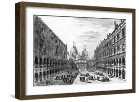View of San Marco from the Palazzo Ducale, Venice, 18th Century-Michele Marieschi-Framed Giclee Print