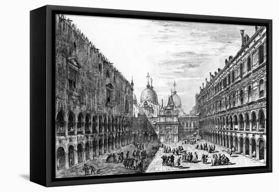 View of San Marco from the Palazzo Ducale, Venice, 18th Century-Michele Marieschi-Framed Stretched Canvas