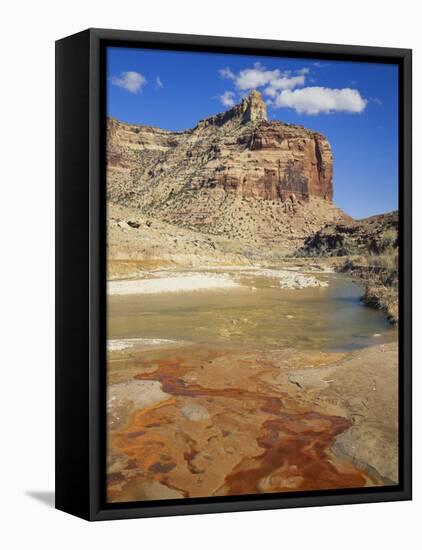 View of San Rafael Swell with Iron-Stained River, Utah, USA-Scott T. Smith-Framed Stretched Canvas